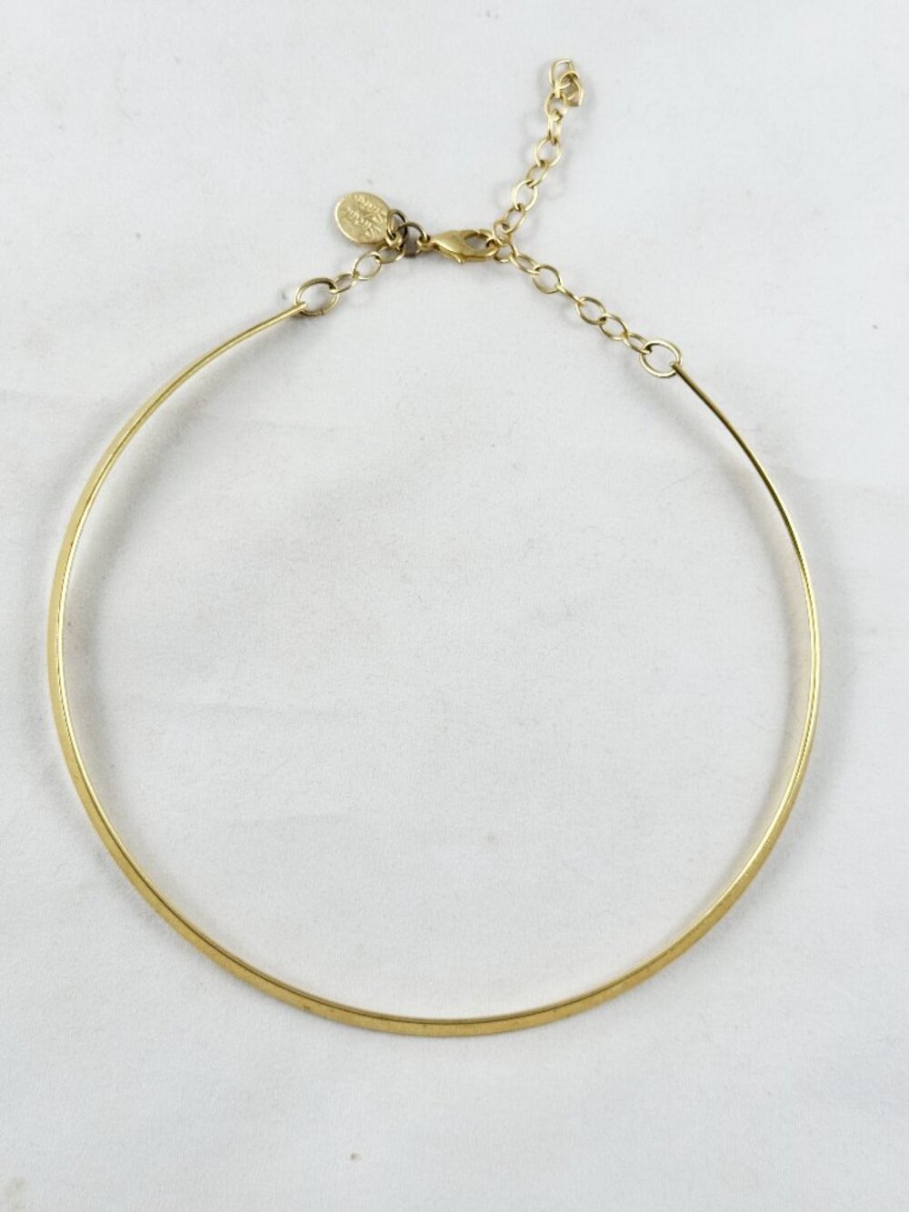 Brushed gold tone choker by Susan Shaw, excellent condition